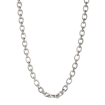 Audrey Link Charm Necklace in Sterling Silver