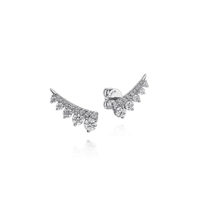 Gabriel & Co. Diamond Graduated Ear Climbers