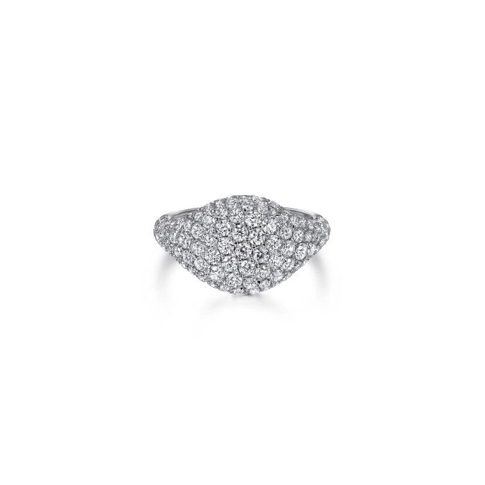 Gabriel & Co. Pave Diamond Signet Ring