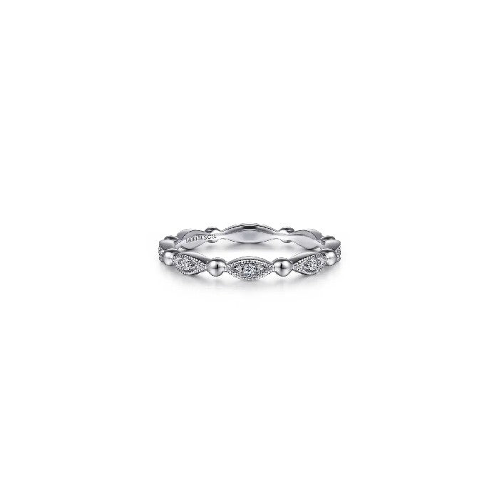 Gabriel & Co. Marquise Station Diamond Ring