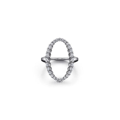 Gabriel & Co. Open Diamond Oval Ring