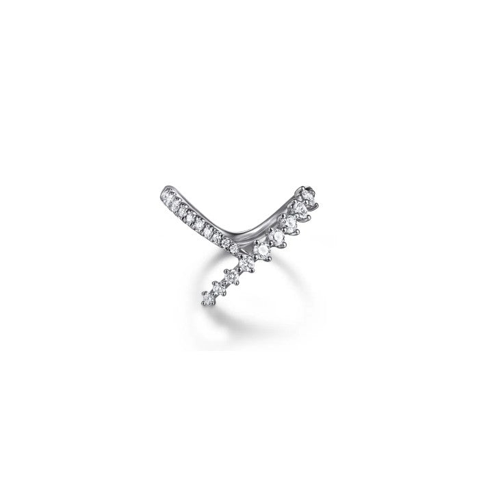 Gabriel & Co. Graduating Diamond Chevron Ring