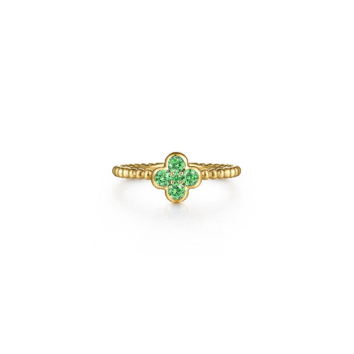 Gabriel & Co. Gemstone Cluster Clover Bujukan Ring