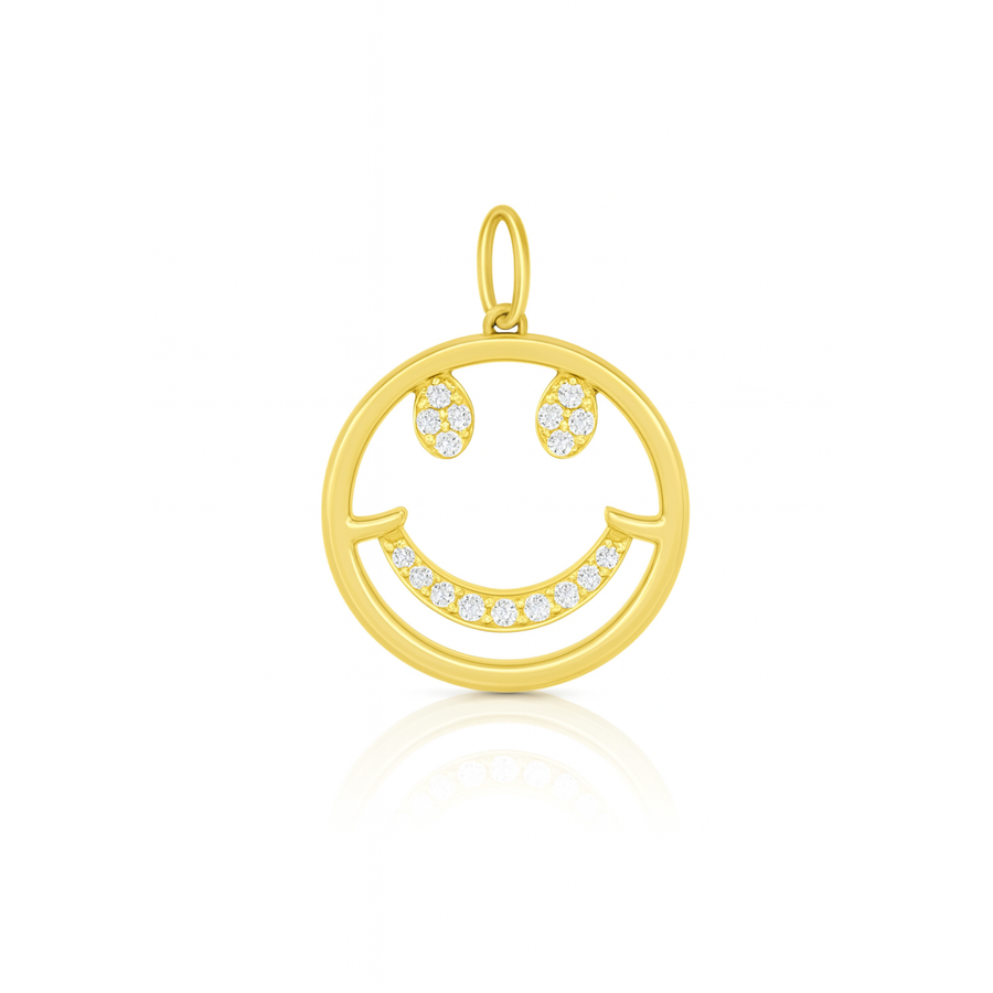 Tara Mikolay Diamond Smiley Face Charm
