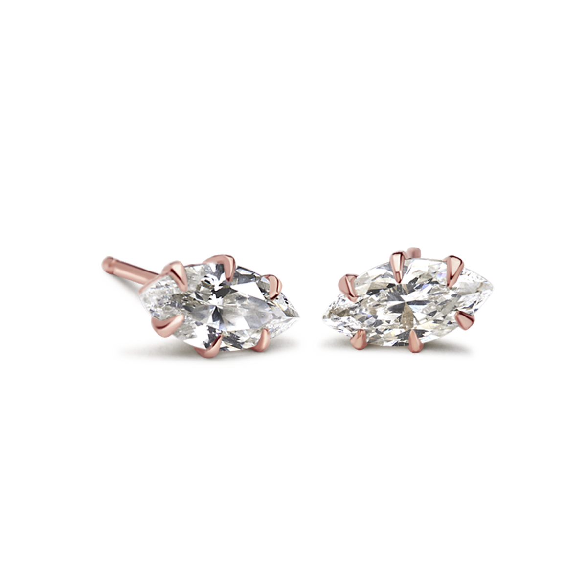 Marquise Cut Diamond Studs