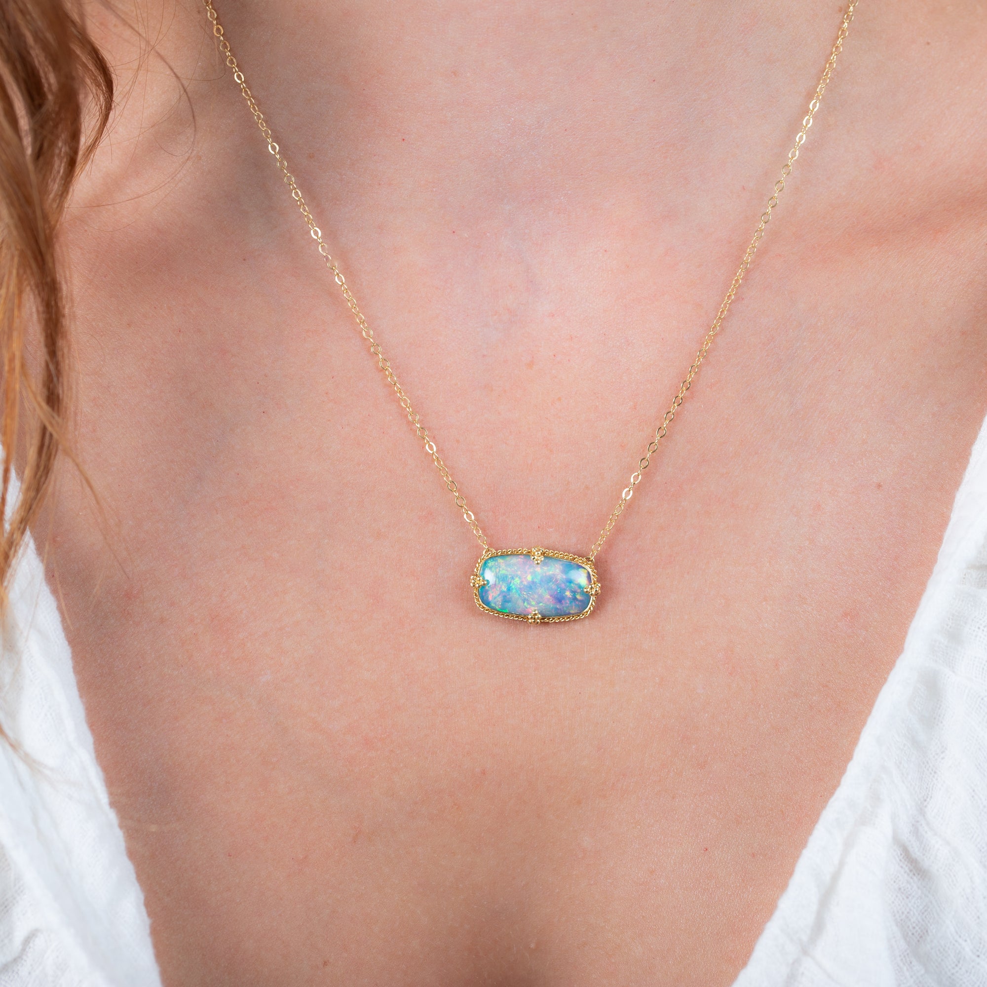 Amáli Ethiopian Opal Pendant Necklace