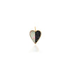 Rachel Reid Black Spinel and Grey Mother Of Pearl Heart Charm