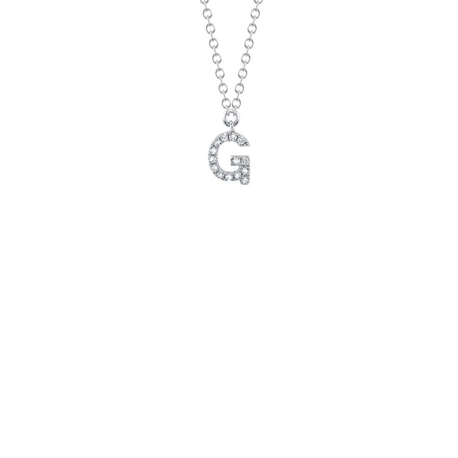 Shy Creation Small Diamond Initial Necklace
