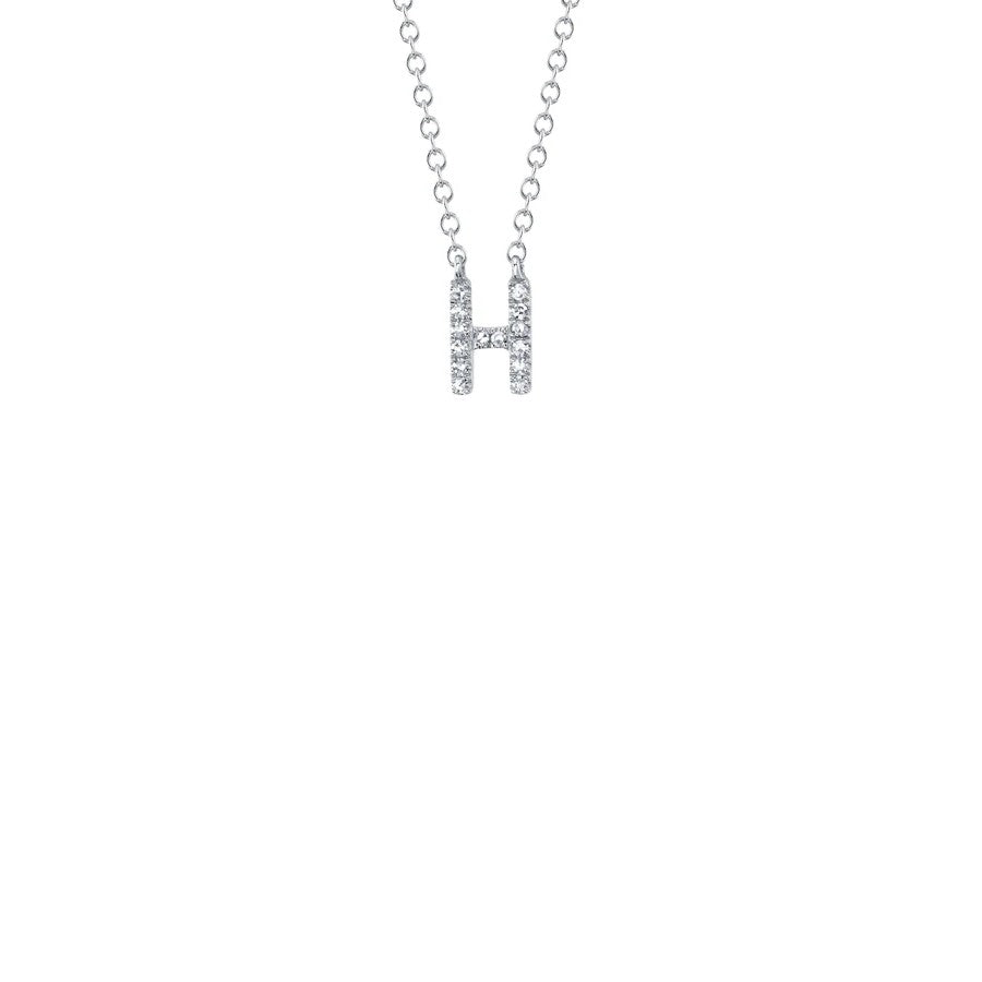 Shy Creation Small Diamond Initial Necklace