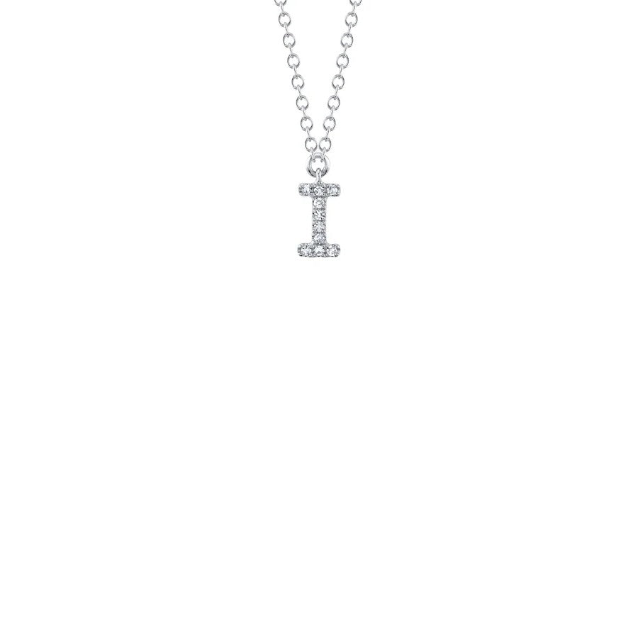 Shy Creation Small Diamond Initial Necklace