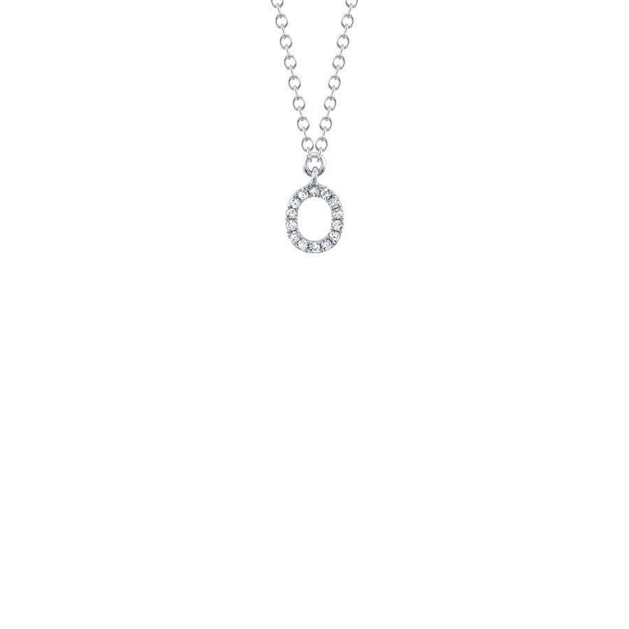 Shy Creation Small Diamond Initial Necklace