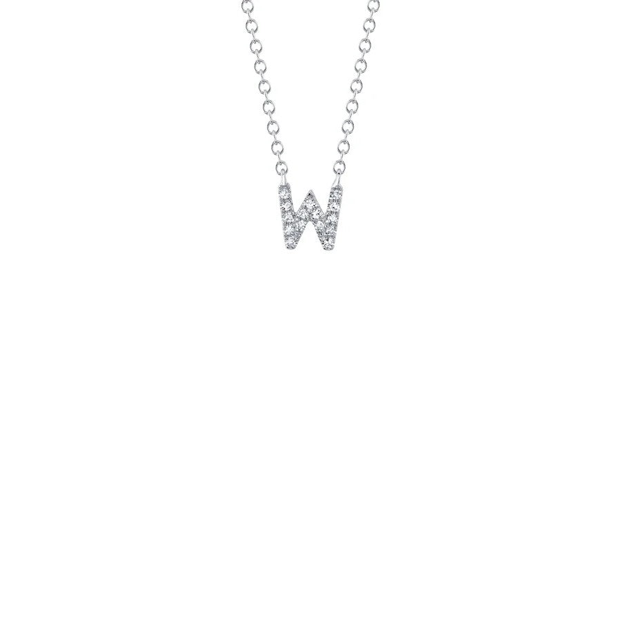 Shy Creation Small Diamond Initial Necklace