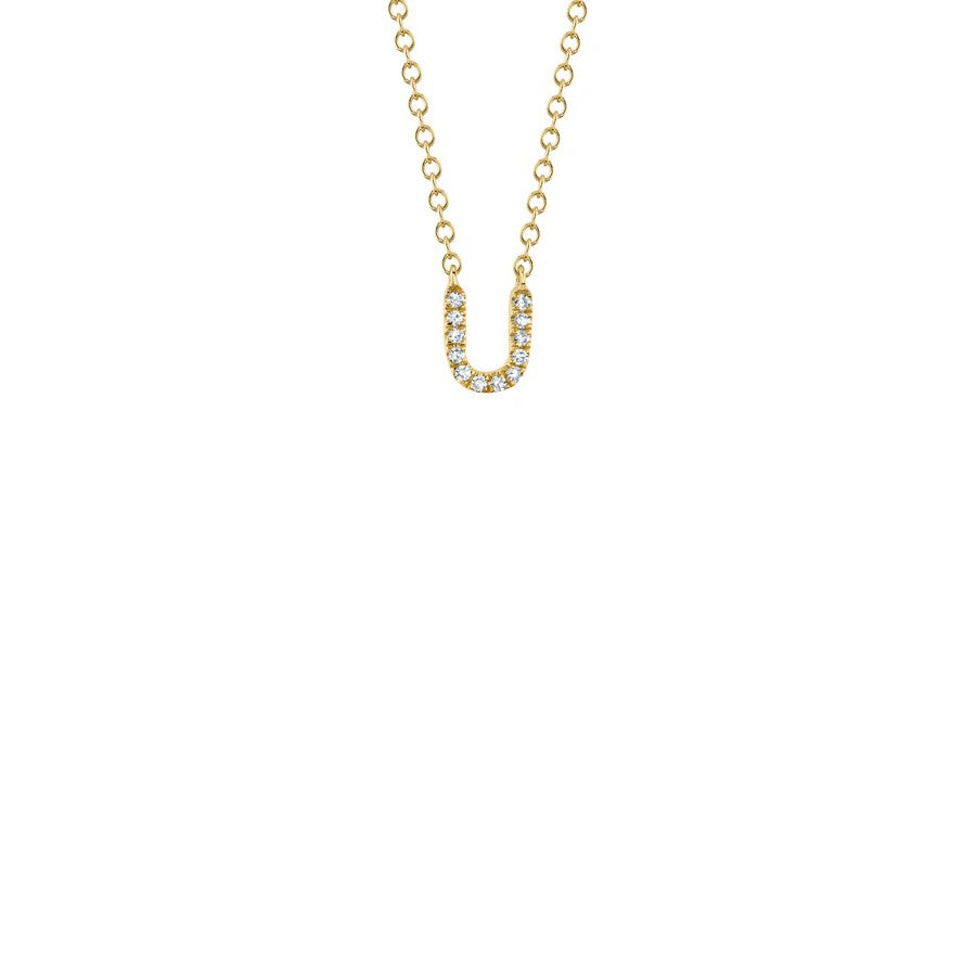 Shy Creation Small Diamond Initial Necklace