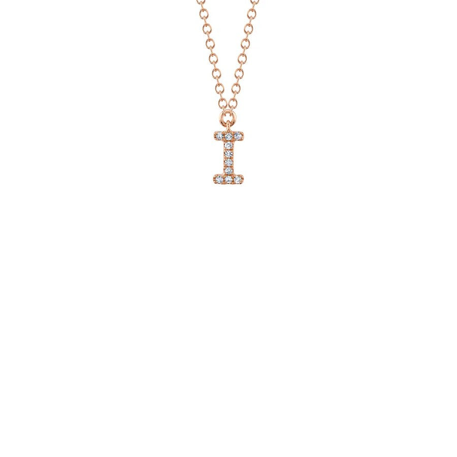 Shy Creation Small Diamond Initial Necklace