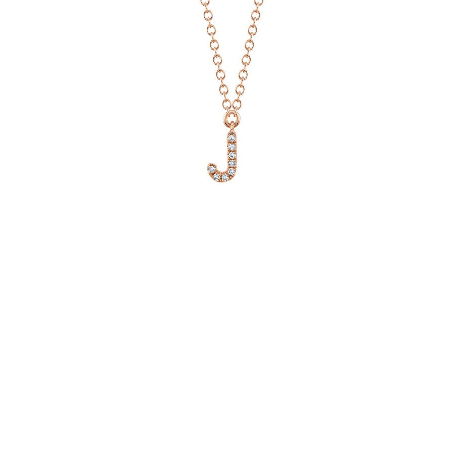 Shy Creation Small Diamond Initial Necklace