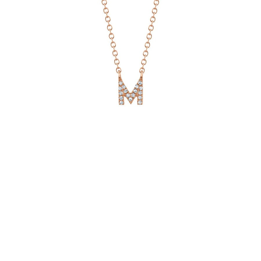Shy Creation Small Diamond Initial Necklace