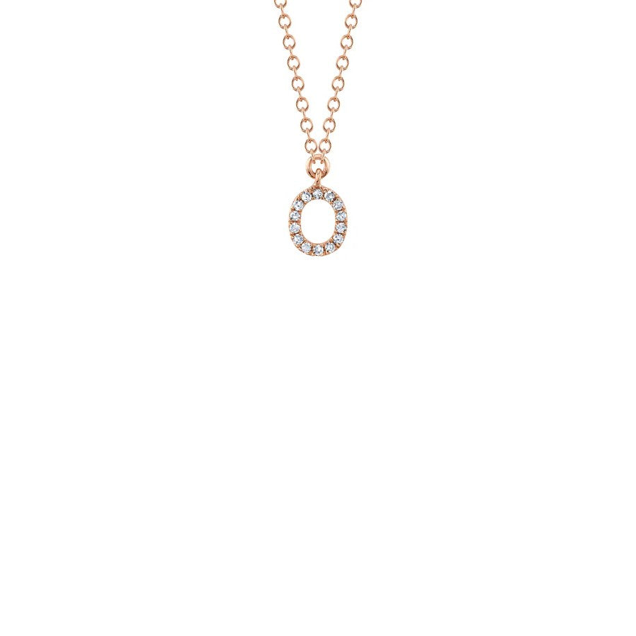 Shy Creation Small Diamond Initial Necklace