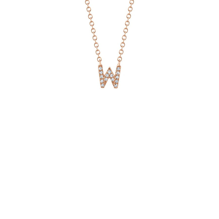 Shy Creation Small Diamond Initial Necklace