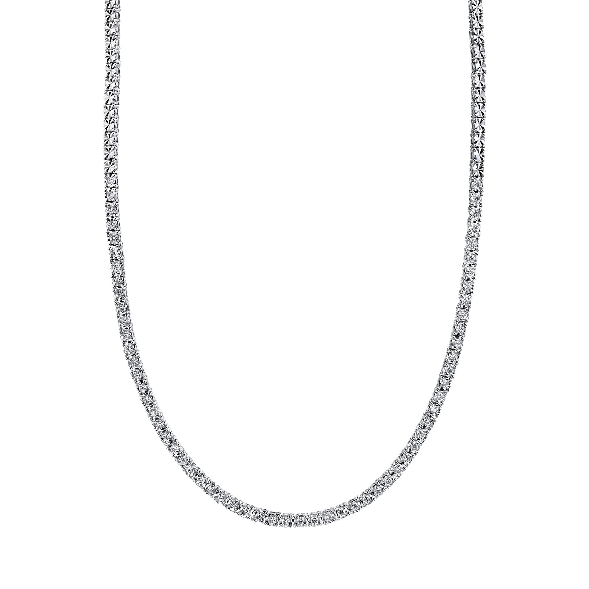 Shy Creation Diamond .95ctw Tennis Necklace
