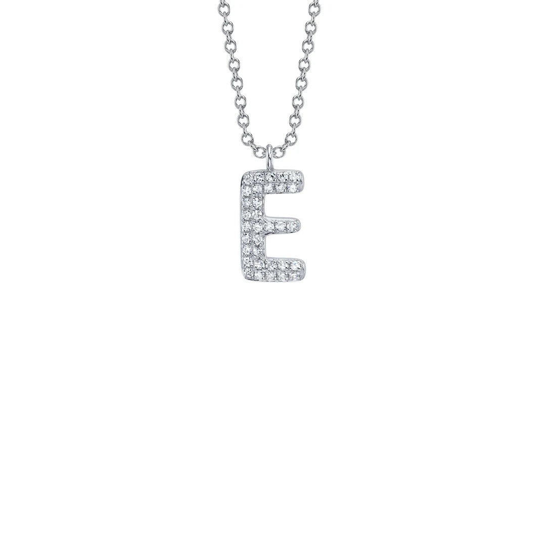 Shy Creation Diamond Initial Necklace