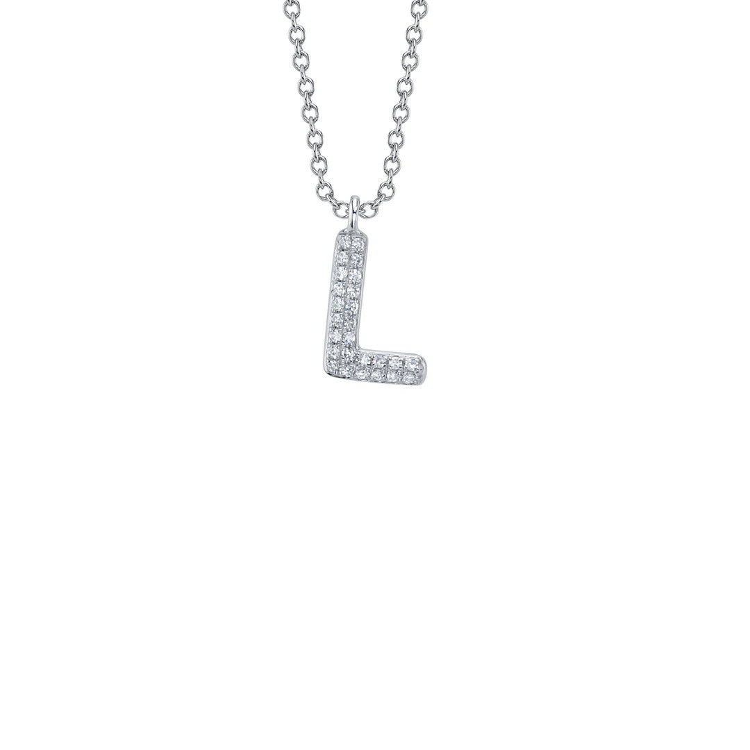 Shy Creation Diamond Initial Necklace