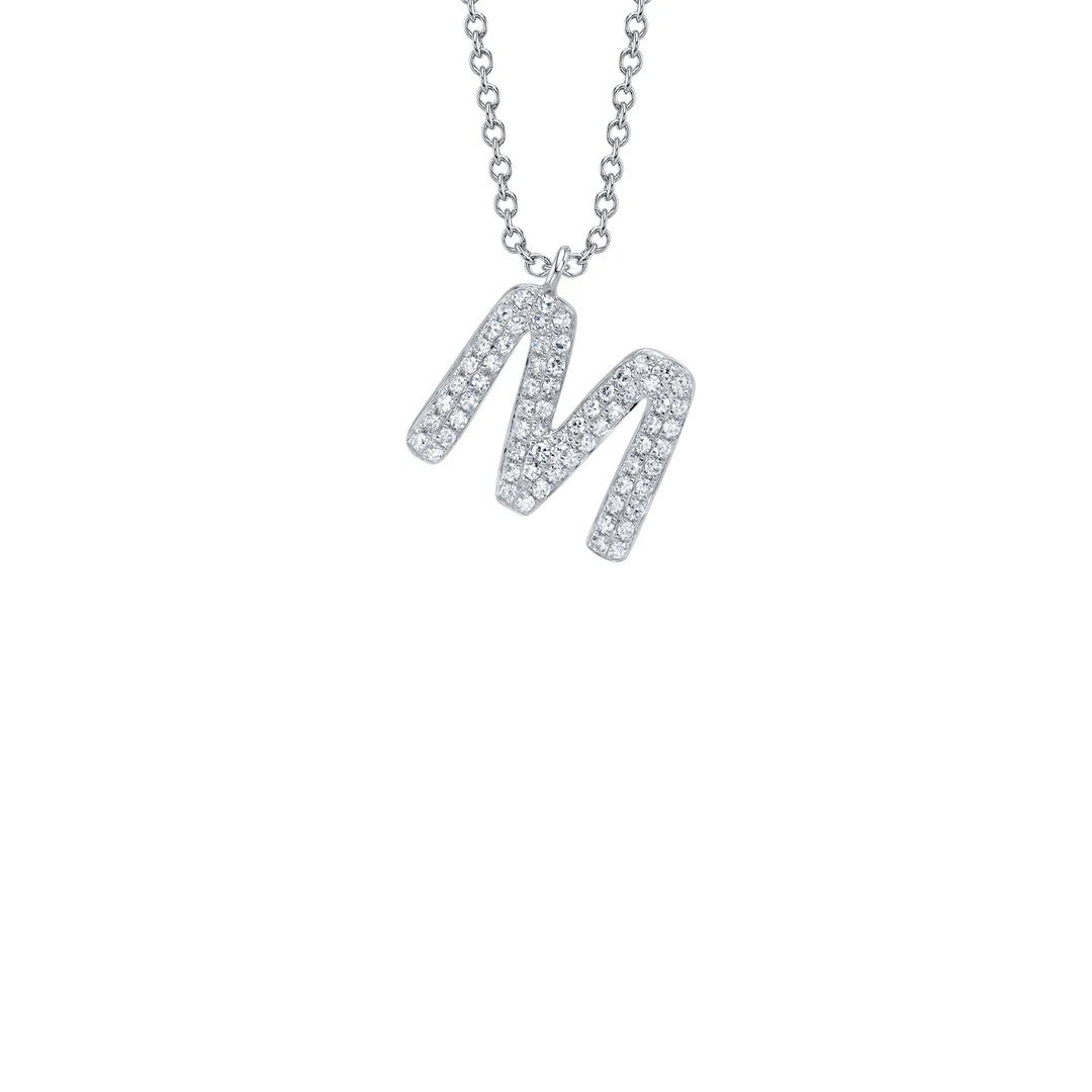 Shy Creation Diamond Initial Necklace