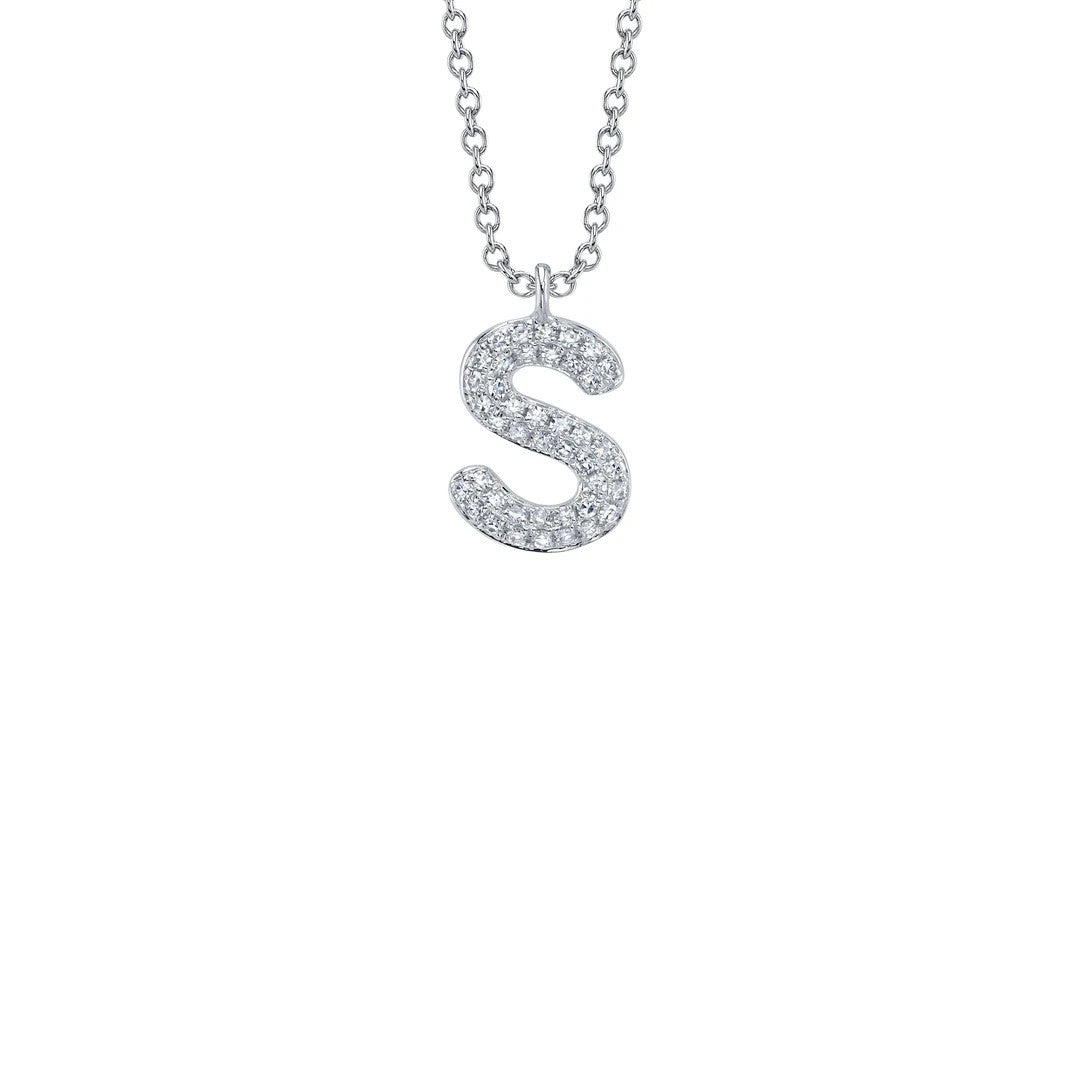 Shy Creation Diamond Initial Necklace