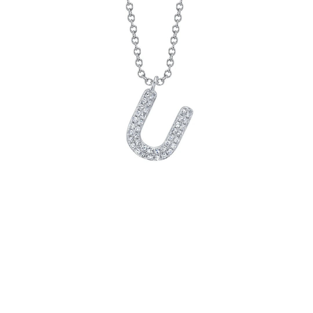 Shy Creation Diamond Initial Necklace