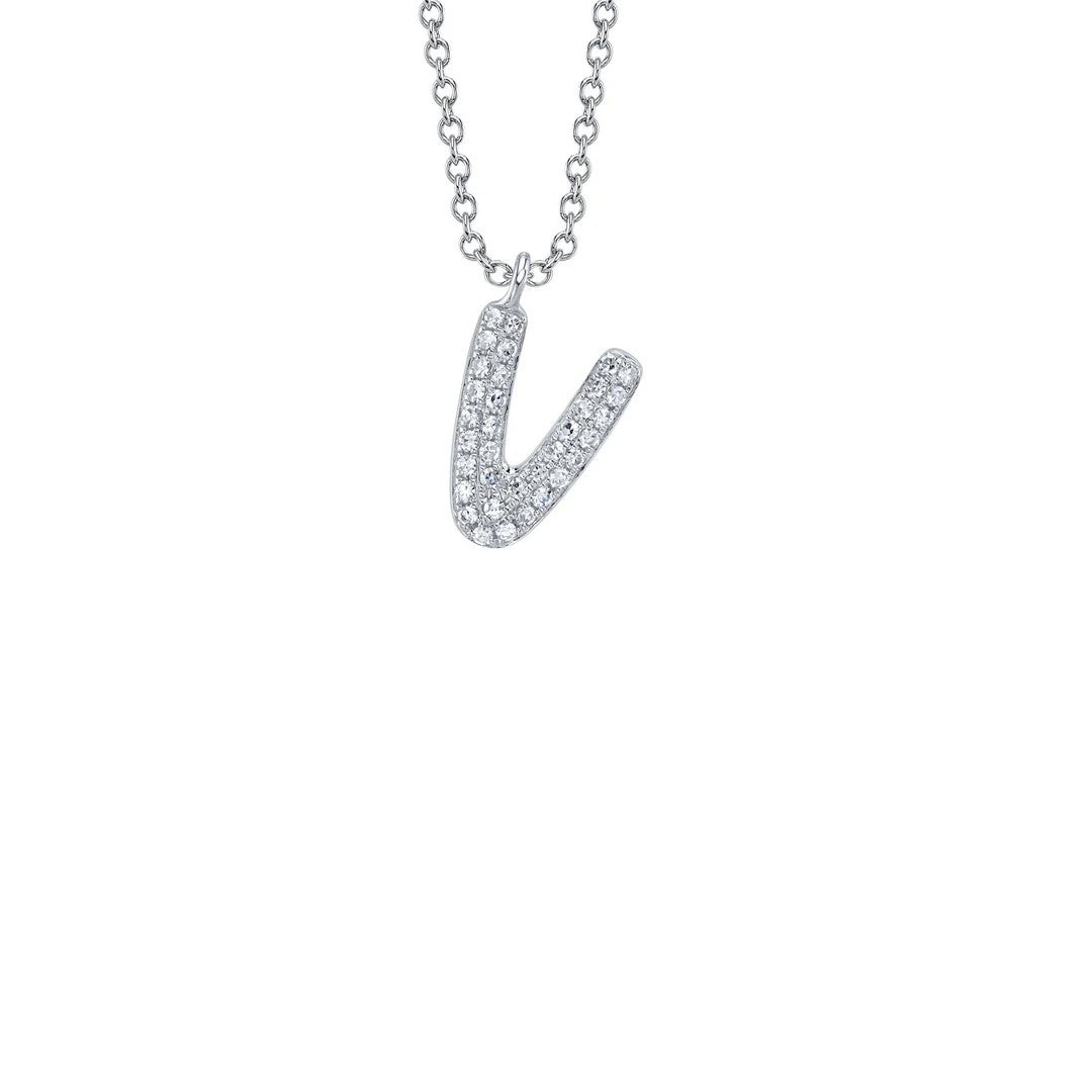 Shy Creation Diamond Initial Necklace
