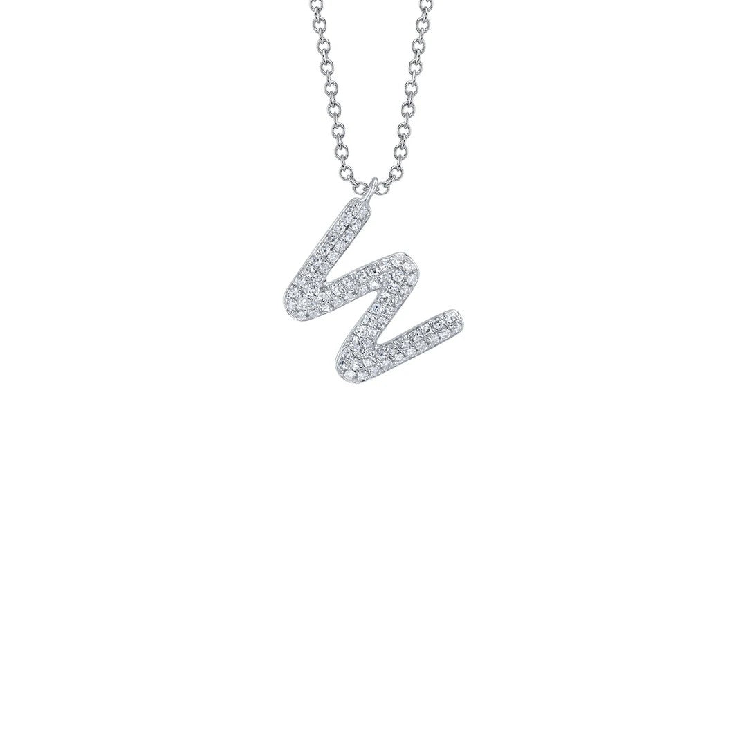 Shy Creation Diamond Initial Necklace