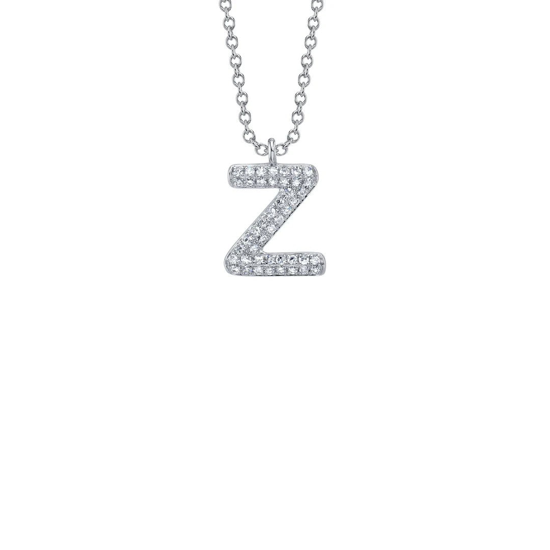 Shy Creation Diamond Initial Necklace