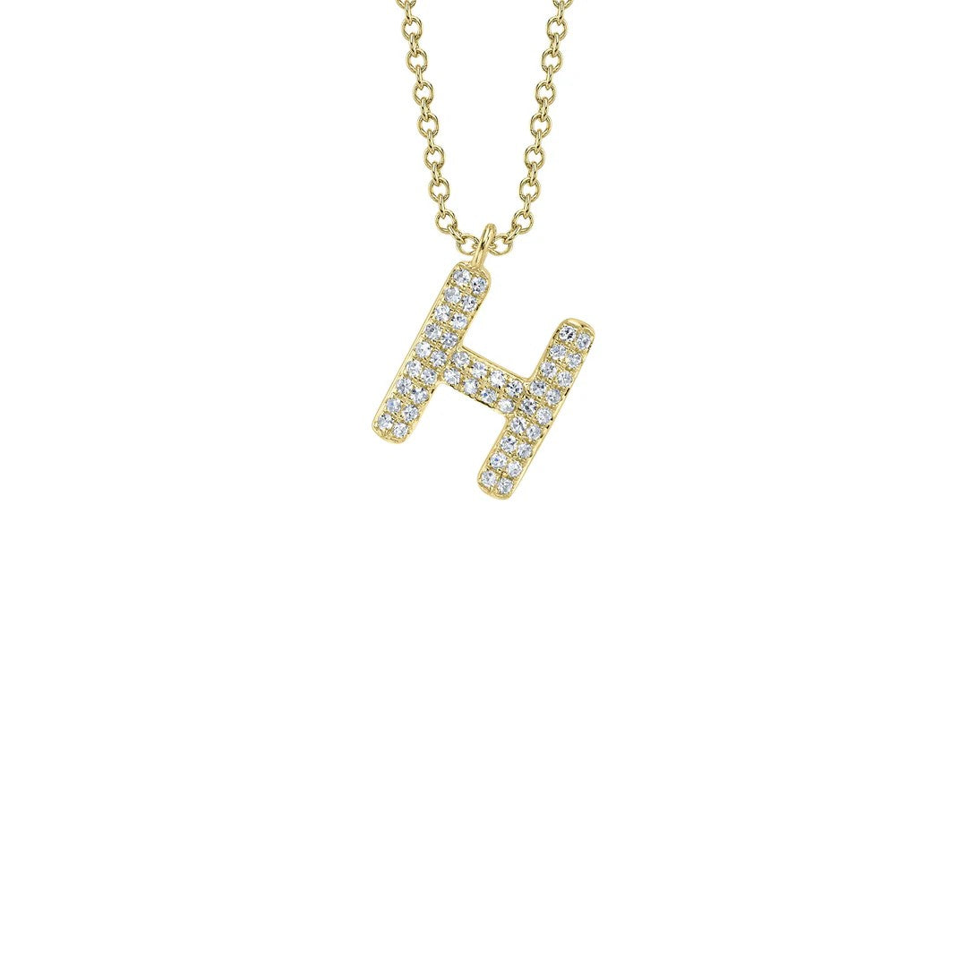 Shy Creation Diamond Initial Necklace