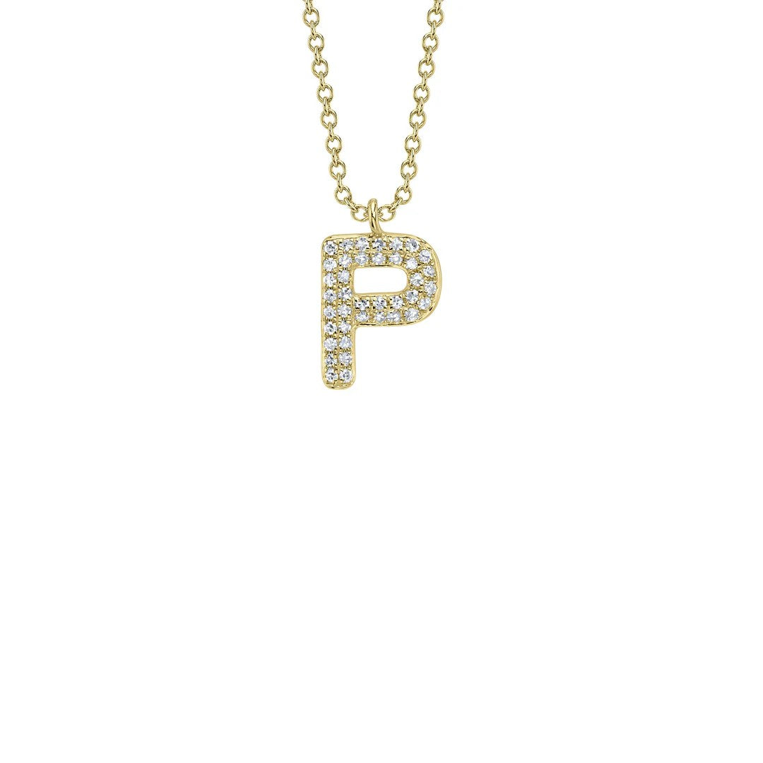 Shy Creation Diamond Initial Necklace