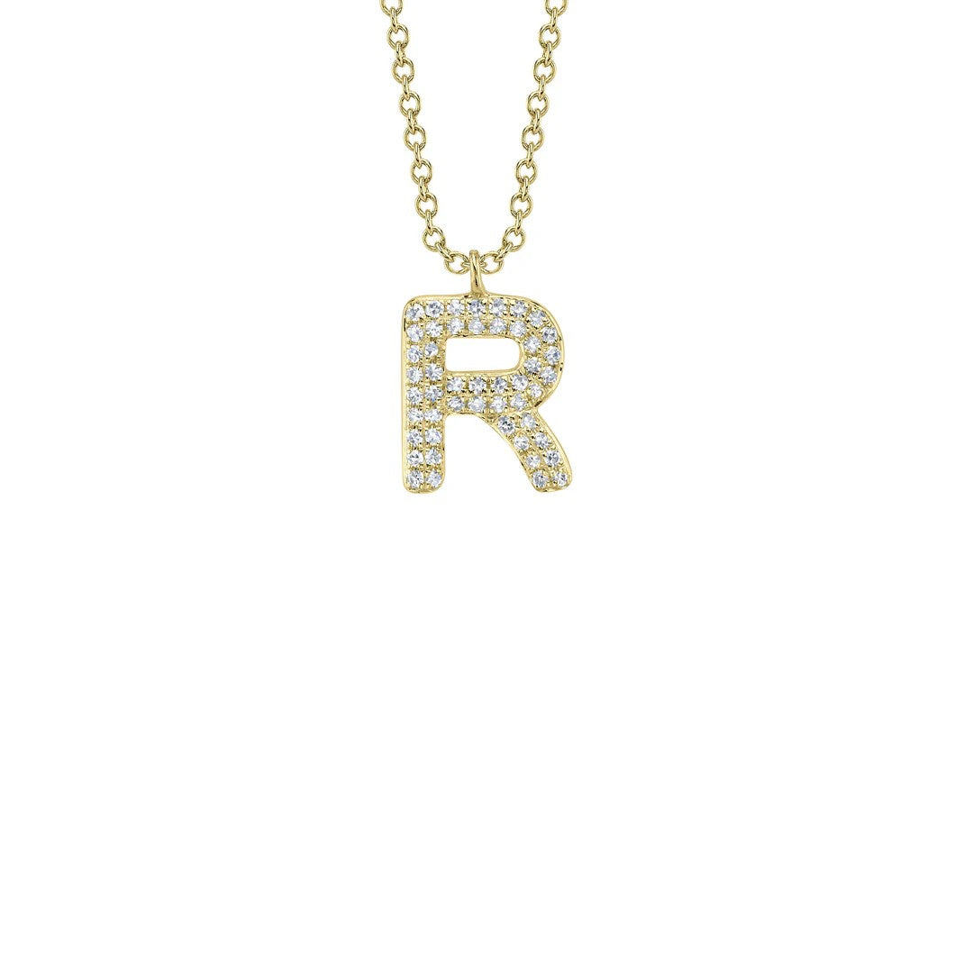 Shy Creation Diamond Initial Necklace