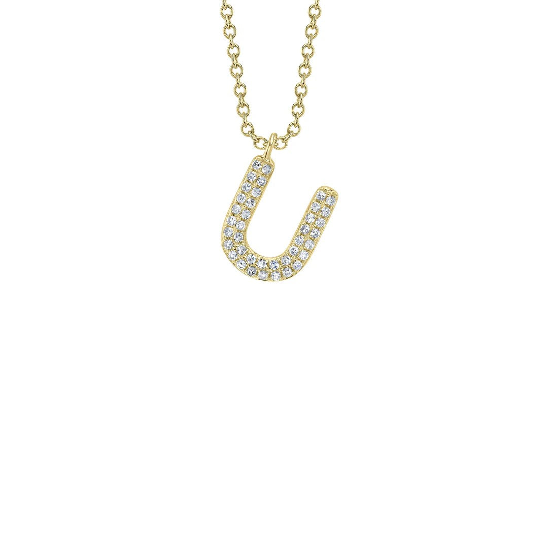 Shy Creation Diamond Initial Necklace