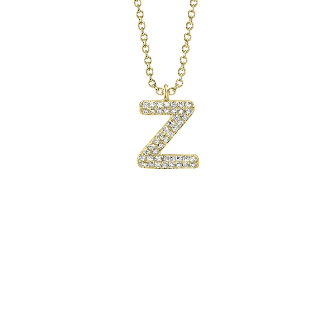Shy Creation Diamond Initial Necklace