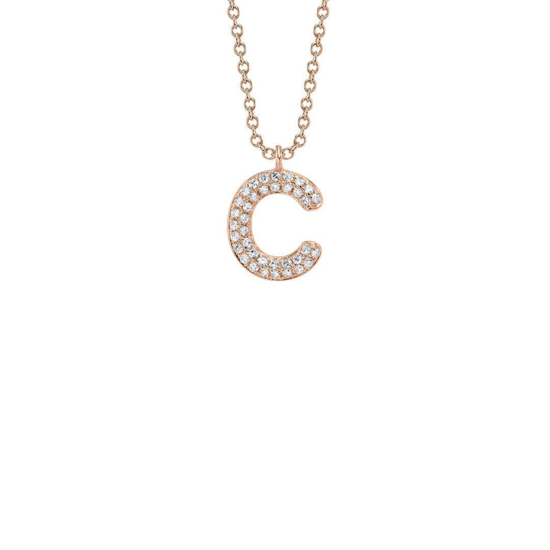 Shy Creation Diamond Initial Necklace