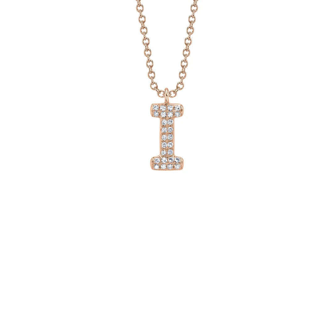 Shy Creation Diamond Initial Necklace