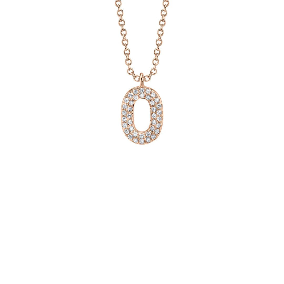 Shy Creation Diamond Initial Necklace