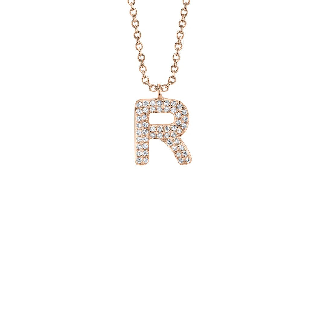 Shy Creation Diamond Initial Necklace
