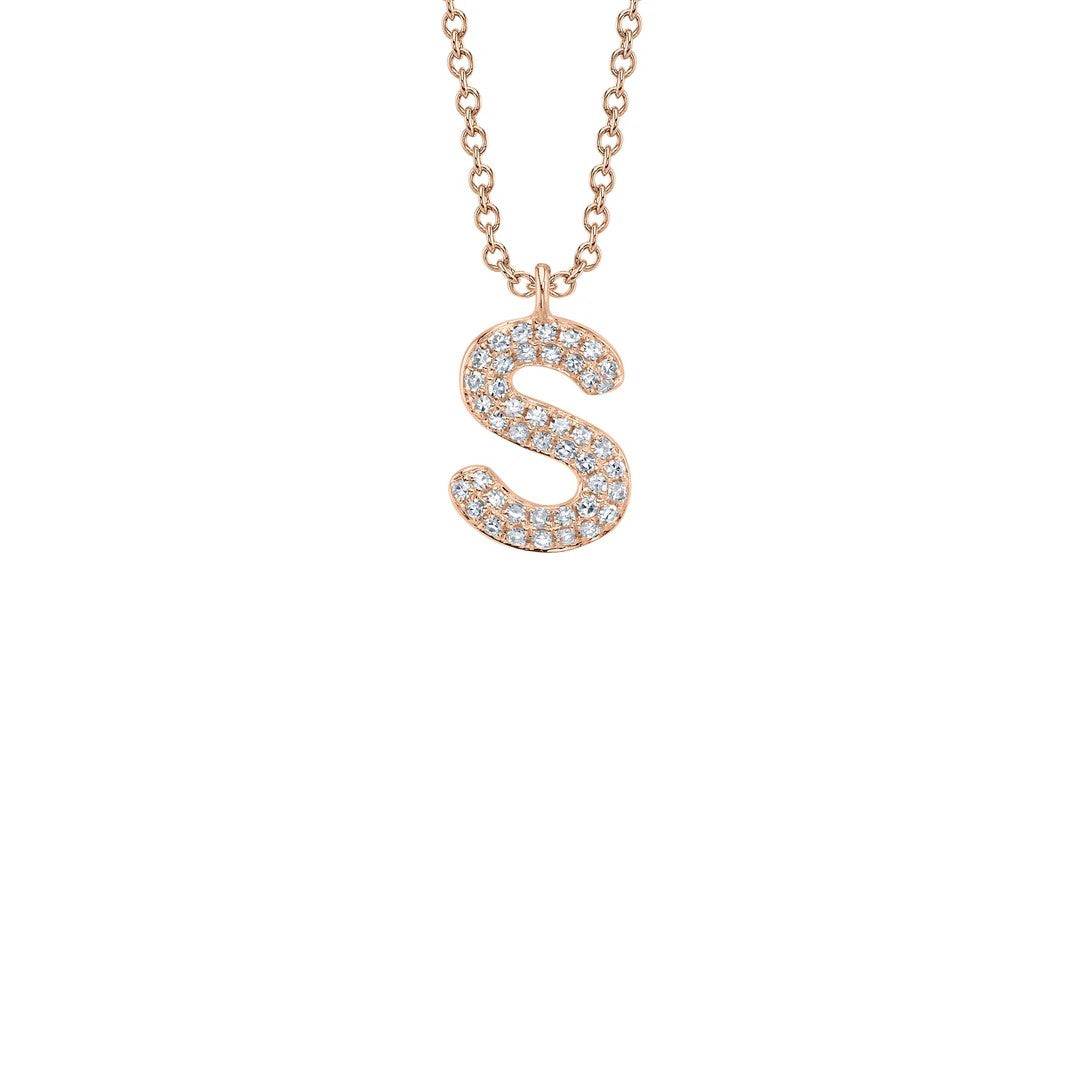 Shy Creation Diamond Initial Necklace