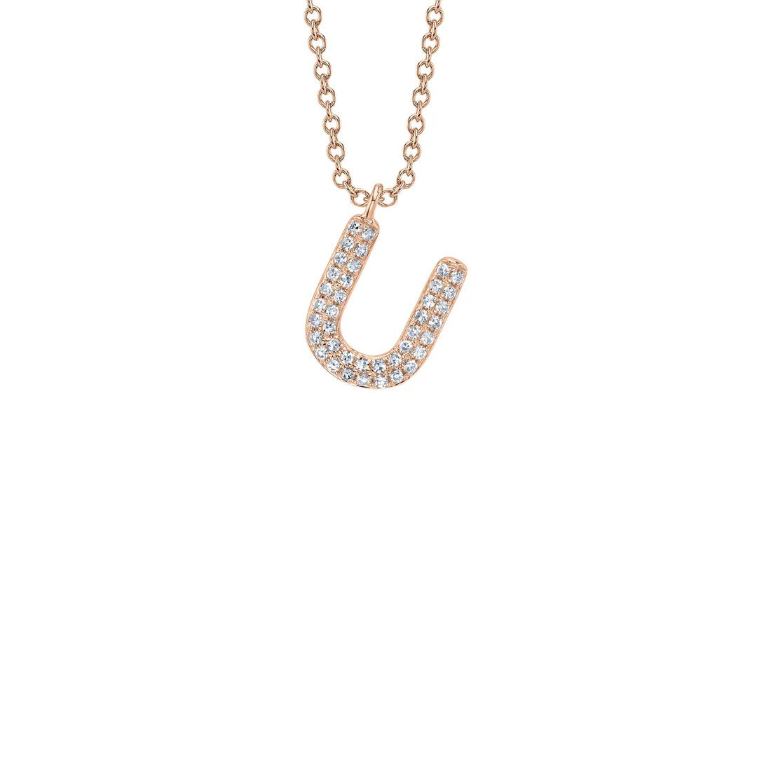 Shy Creation Diamond Initial Necklace
