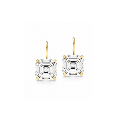 Jane Taylor White Topaz drop earring in yellow gold