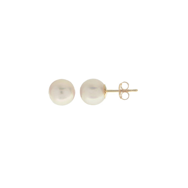 Akoya Pearl Simple Stud Earrings - 6mm main image 1