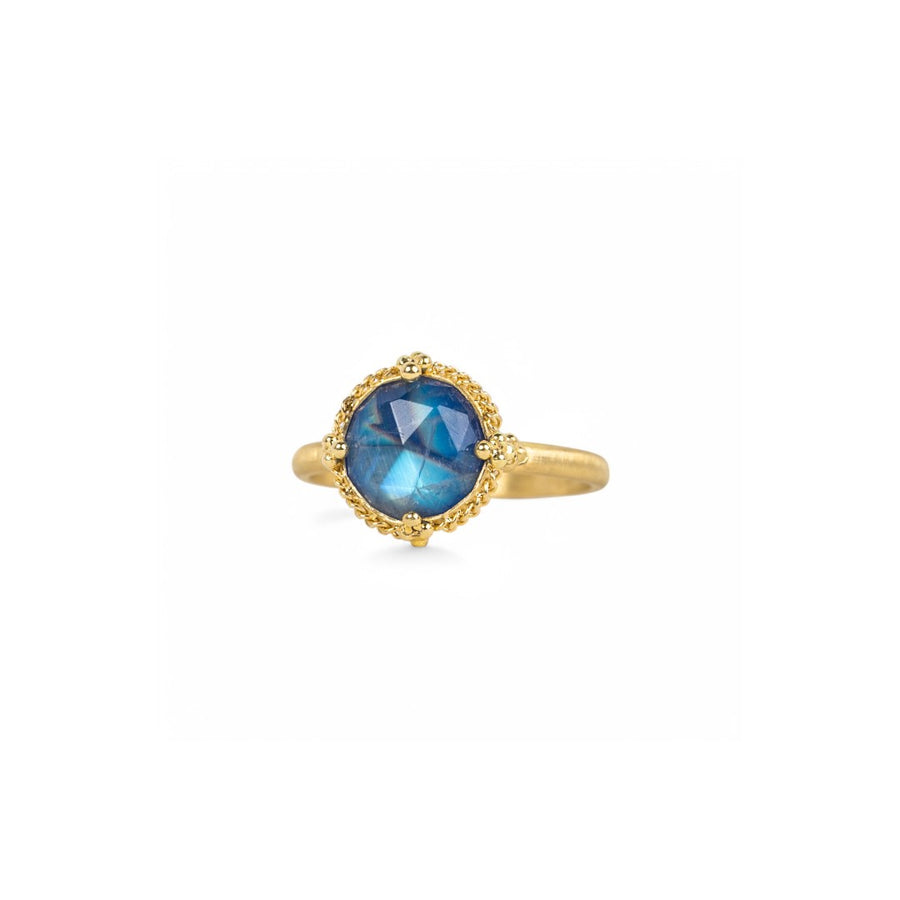 Amáli Faceted Moonstone Circle Ring