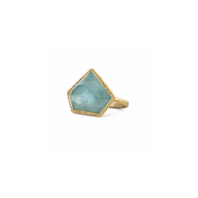 Amáli Geometric Aquamarine Ring
