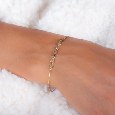 Amáli Grey Diamond Petite Textile Bracelet