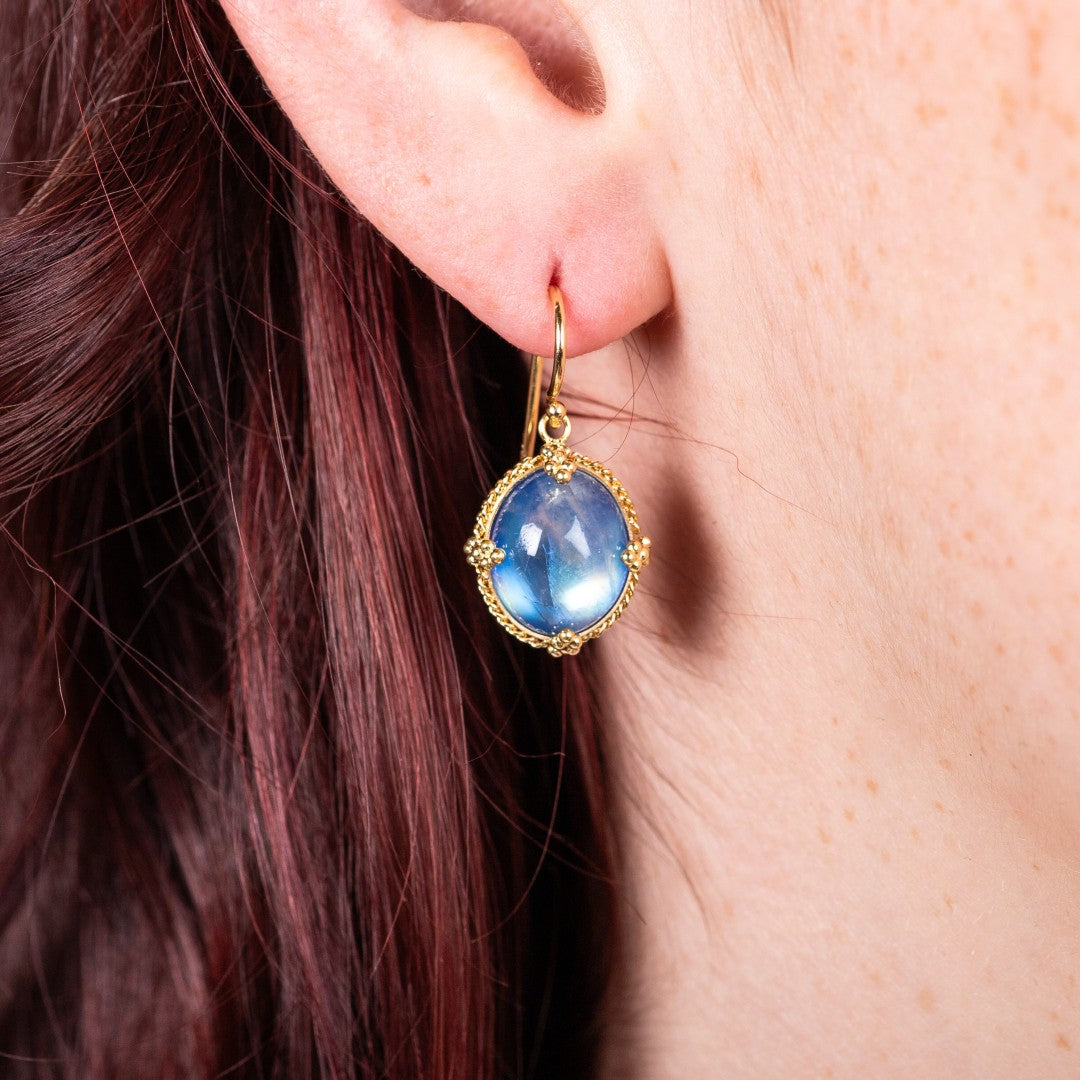 Amáli Oval Moonstone Earrings