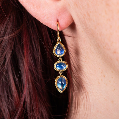 Amáli Moonstone Trio Earrings