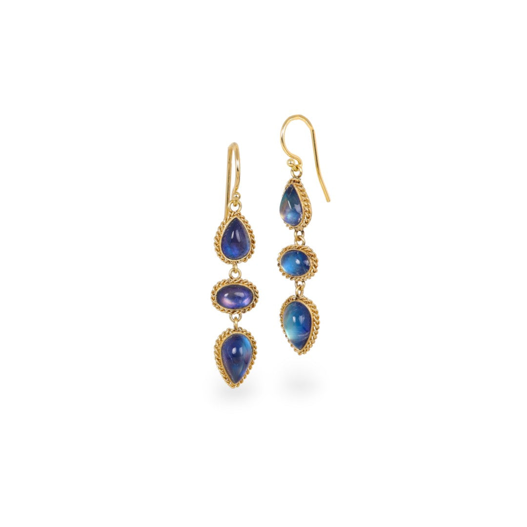 Amáli Moonstone Trio Earrings